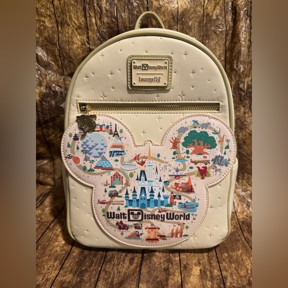 Loungefly Handbags - NEW Loungefly Disney World Map Park Attractions Backpack